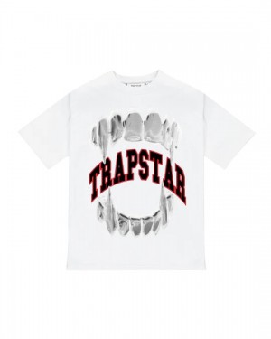 Trapstar Vicious Victory Men's T-Shirts White USA | 12TJELVNY