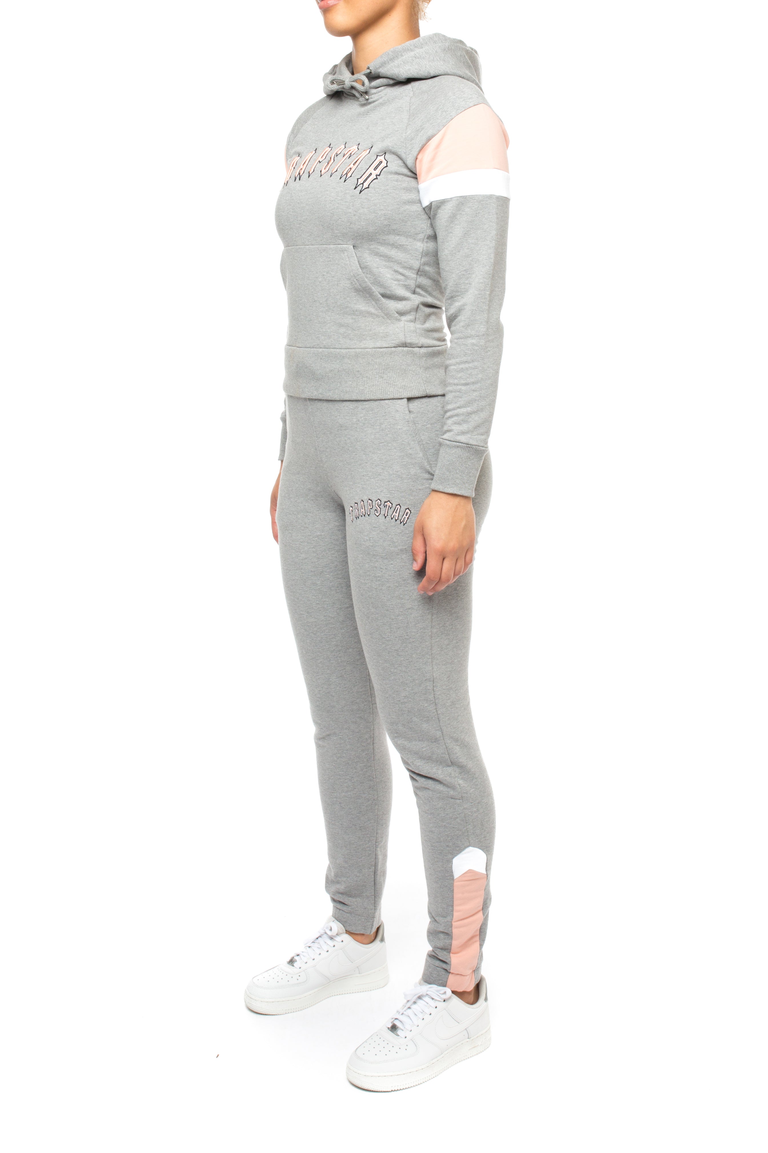 Trapstar 3D Embroidered Irongate Arch Women's Tracksuits Grey / Pink / White USA | 12TWQUEZL