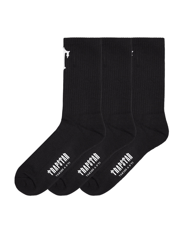 Trapstar 3 Pack Irongate T Men\'s Socks Black USA | 49PEHXANR