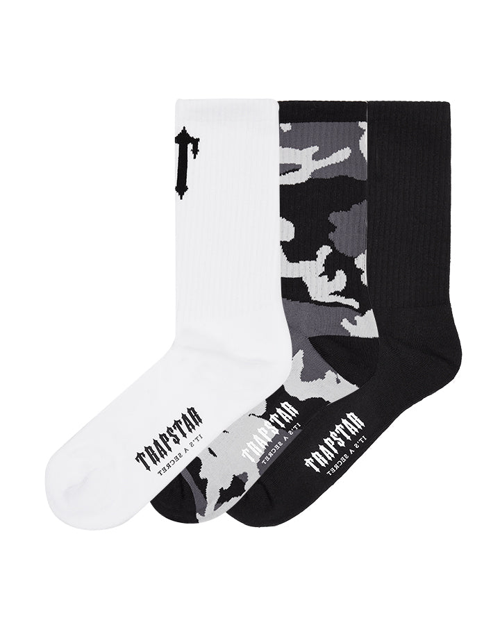 Trapstar 3 Pack Irongate T Men\'s Socks Camo USA | 82SGADXML