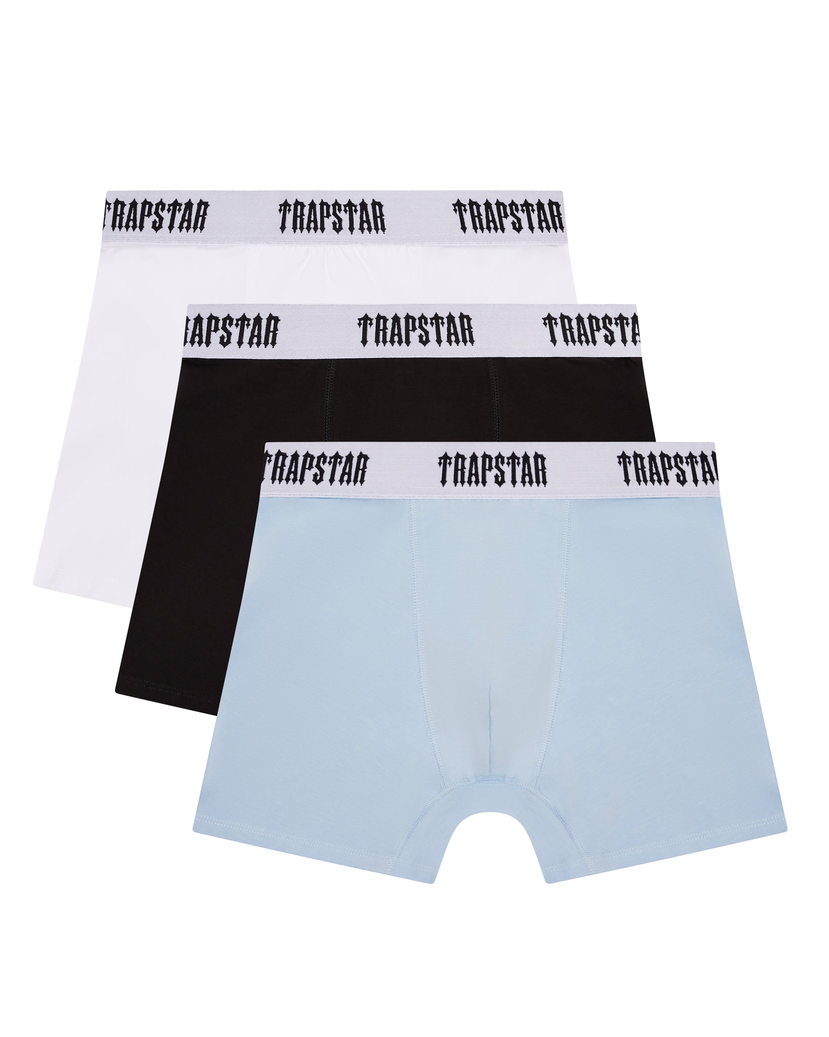 Trapstar 3 Pack Men\'s Boxer Black / White / Light Blue USA | 43ARFPSBH