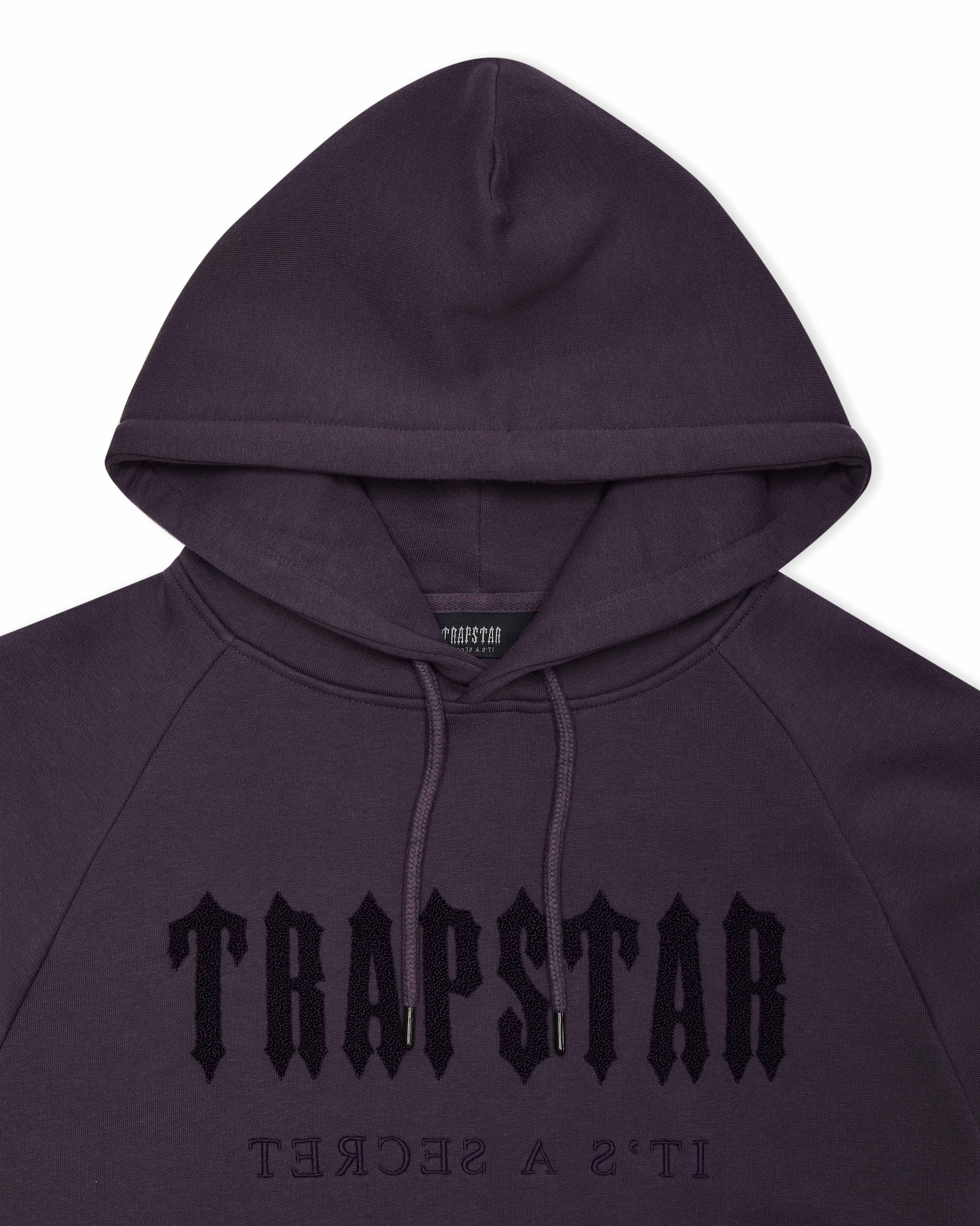 Trapstar Chenille Decoded Men's Hoodies Obsidian USA | 08DTAMHXG