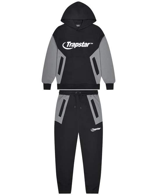 Trapstar Chenille Hyperdrive Panel Men\'s Tracksuits Black / Grey USA | 06BVRXLZM