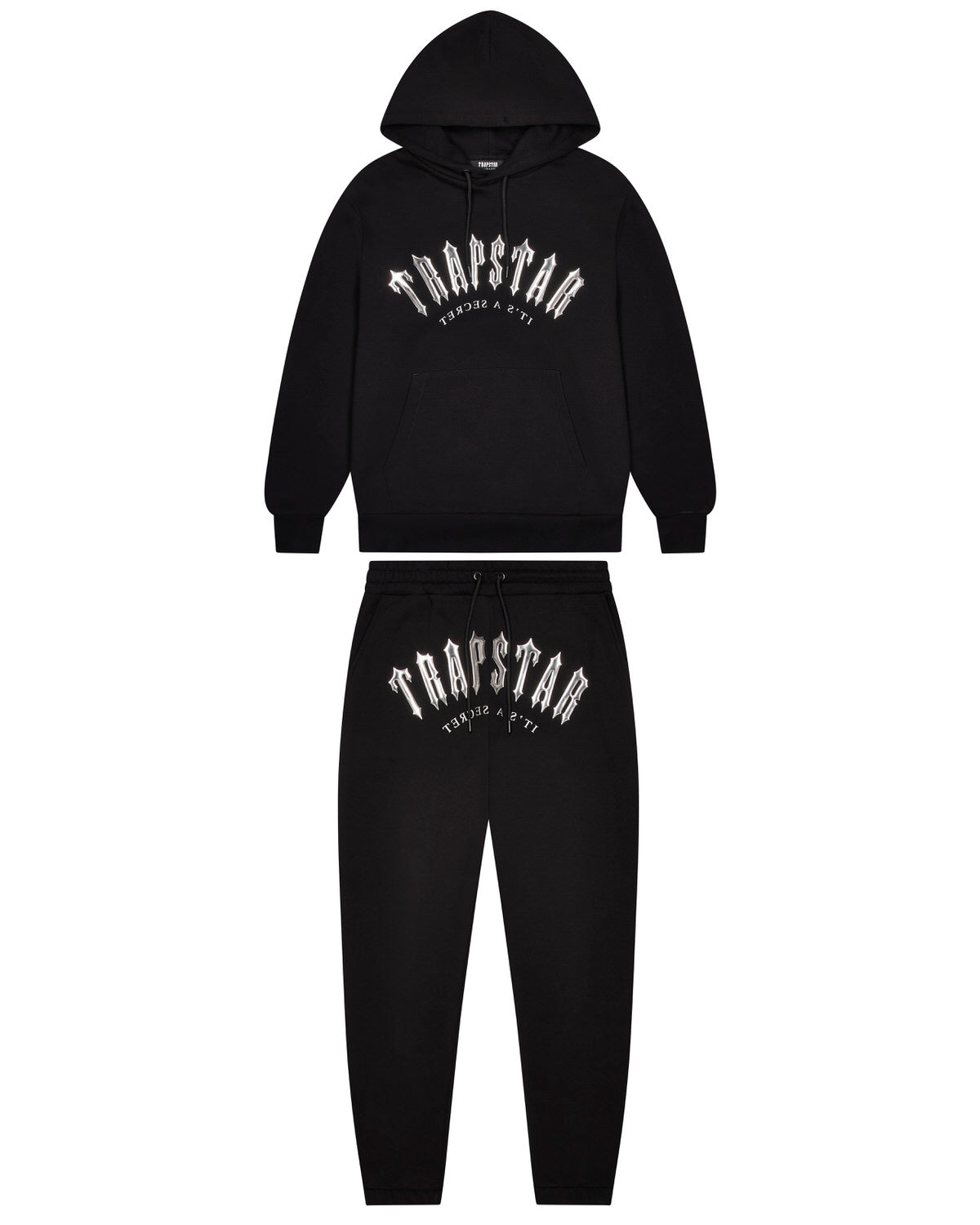 Trapstar Decoded Hooded Gel Men\'s Tracksuits Black USA | 68WMTNSQF