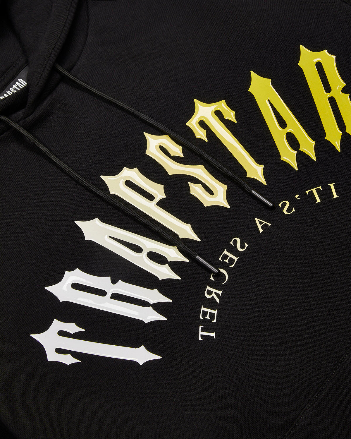 Trapstar Decoded Hooded Gel Men's Tracksuits Black / Yellow USA | 74YBMIHLE