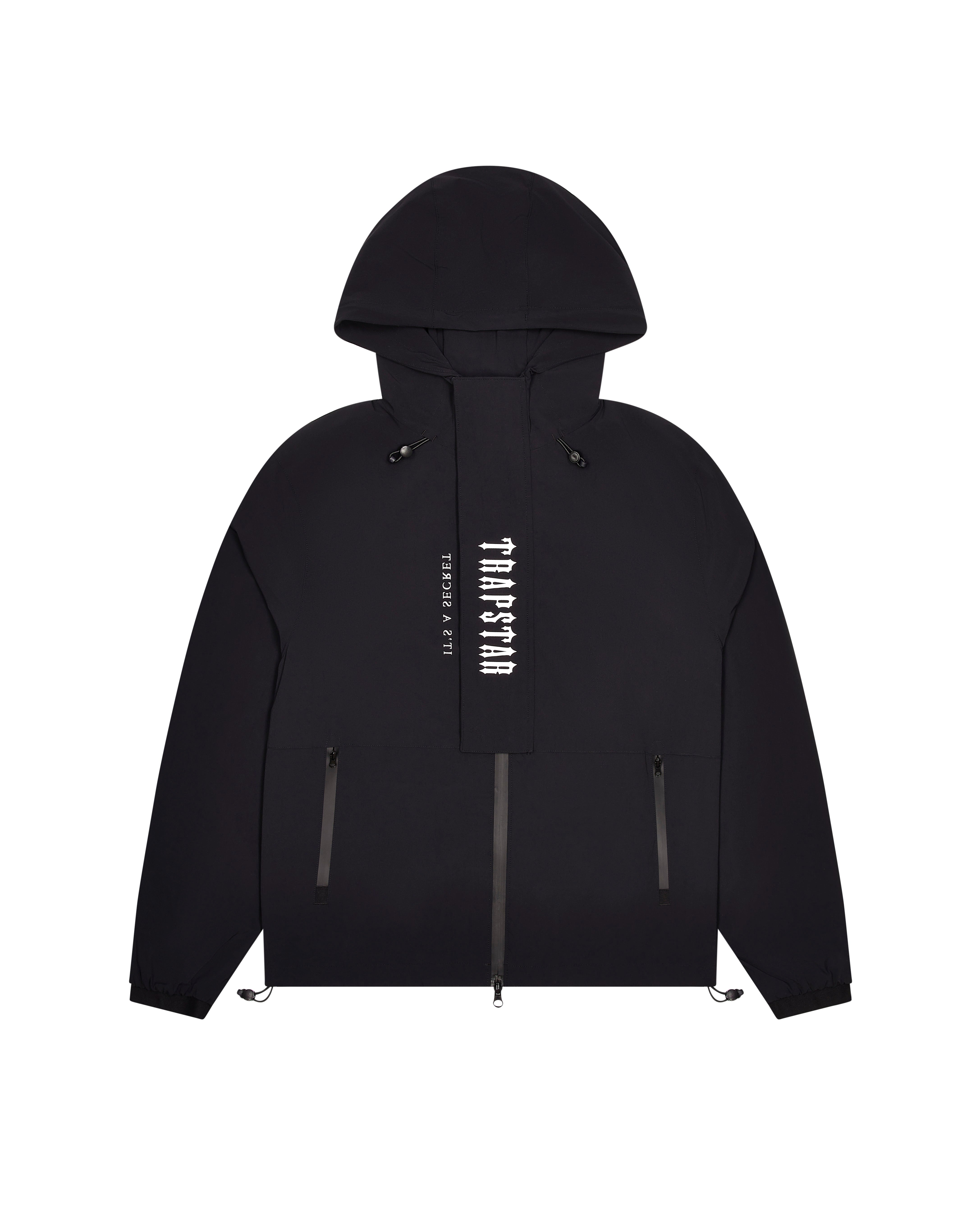 Trapstar Decoded Tech Men\'s Windbreaker Black USA | 87YMEVXKG