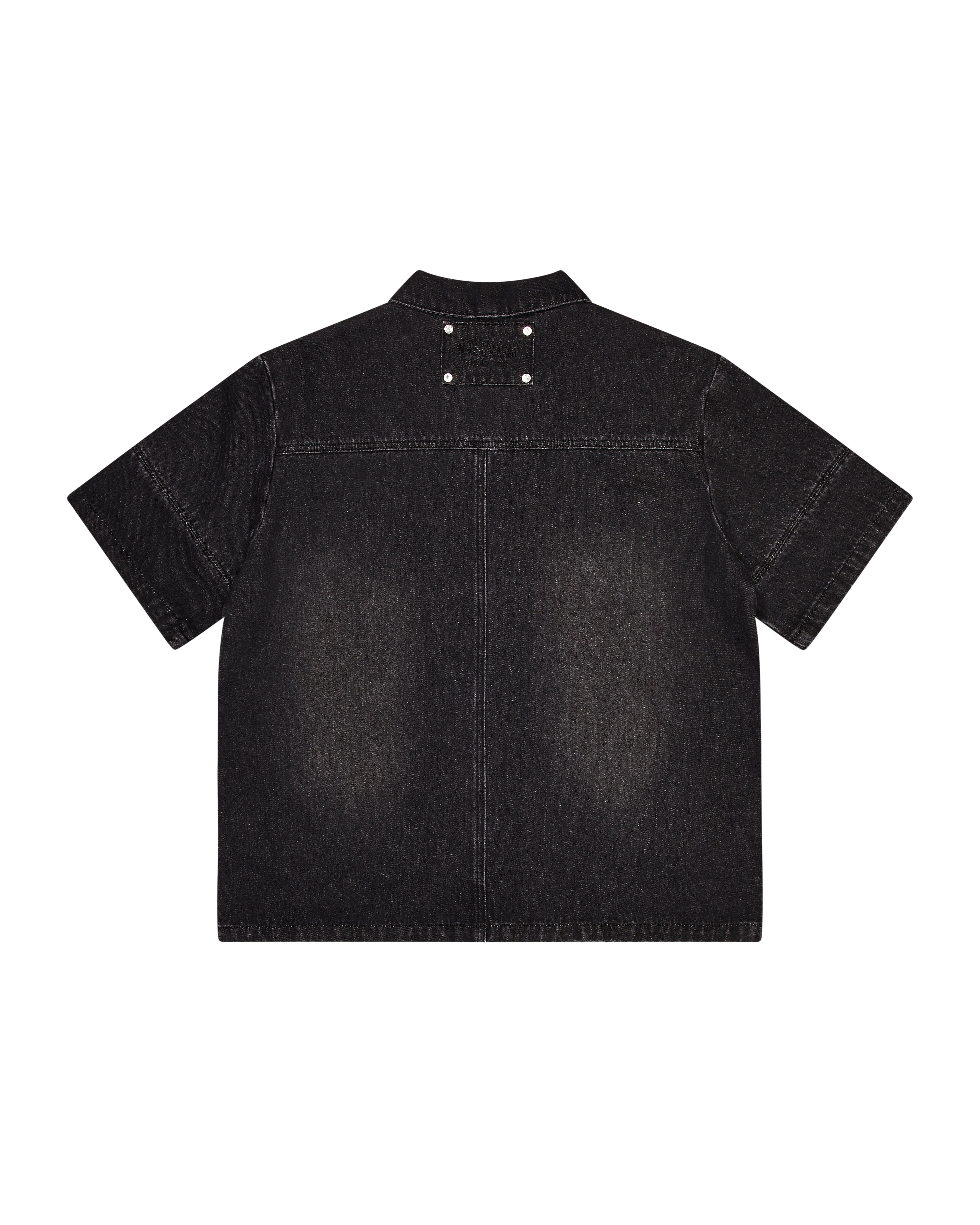 Trapstar Deconstruct Rivet Men's Shirts Black USA | 67LVTYZRH