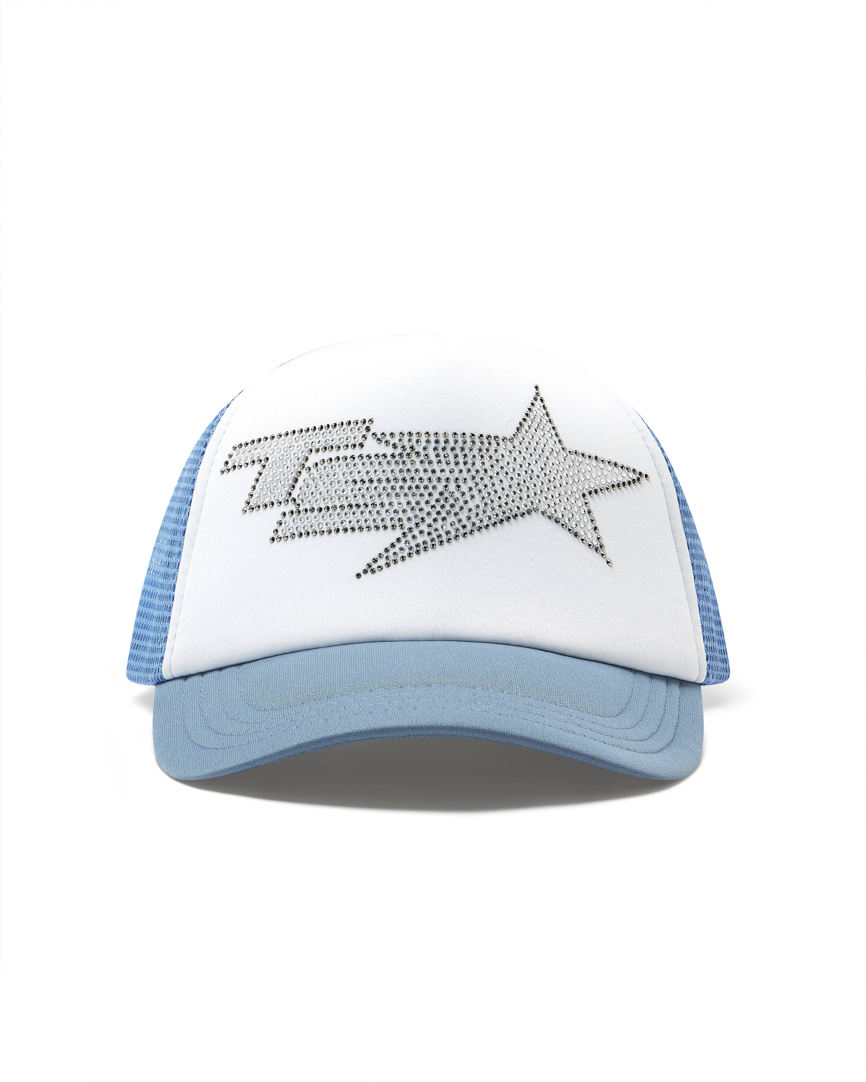 Trapstar Denim Diamante TS Star Trucker Women\'s Hats Denim Blue USA | 61HOQURBZ