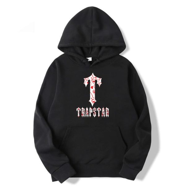 Trapstar Flowers Pattern Men\'s Hoodies Black USA | 61XQVKYWE