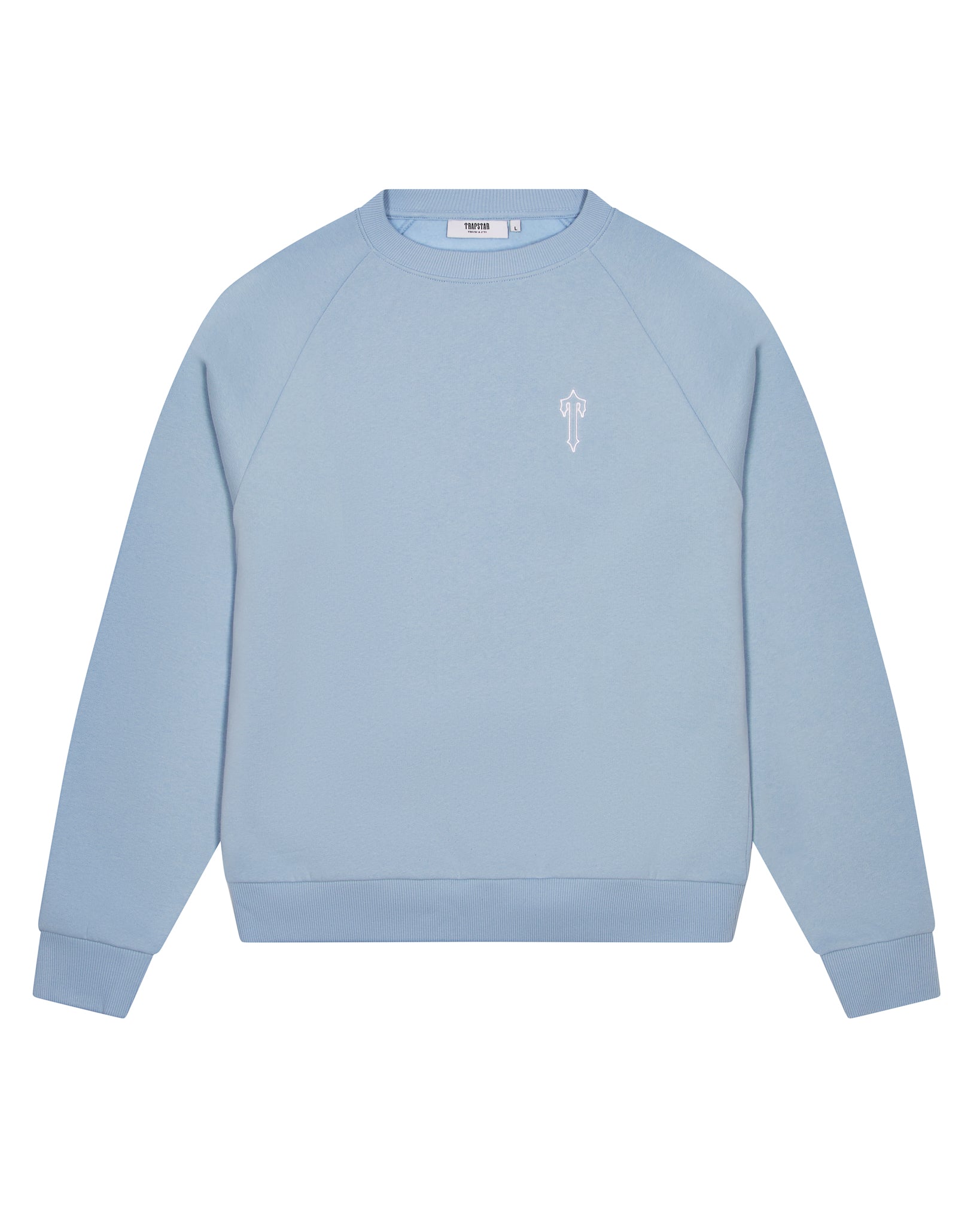 Trapstar Foundation Crew Men\'s Sweatshirts Light Blue USA | 14LRMOPVI