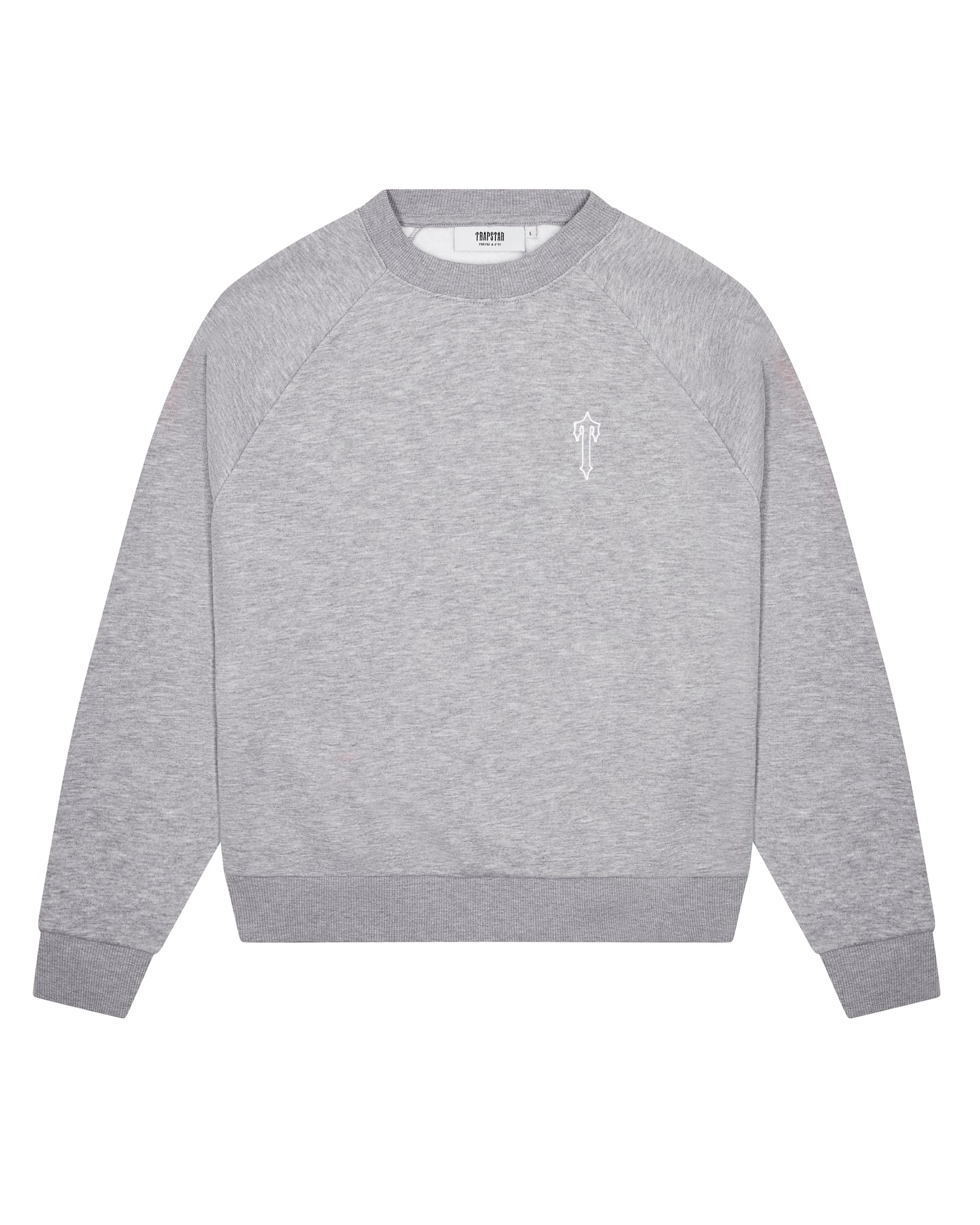 Trapstar Foundation Crew Men\'s Sweatshirts Grey USA | 59ZQPKHCR