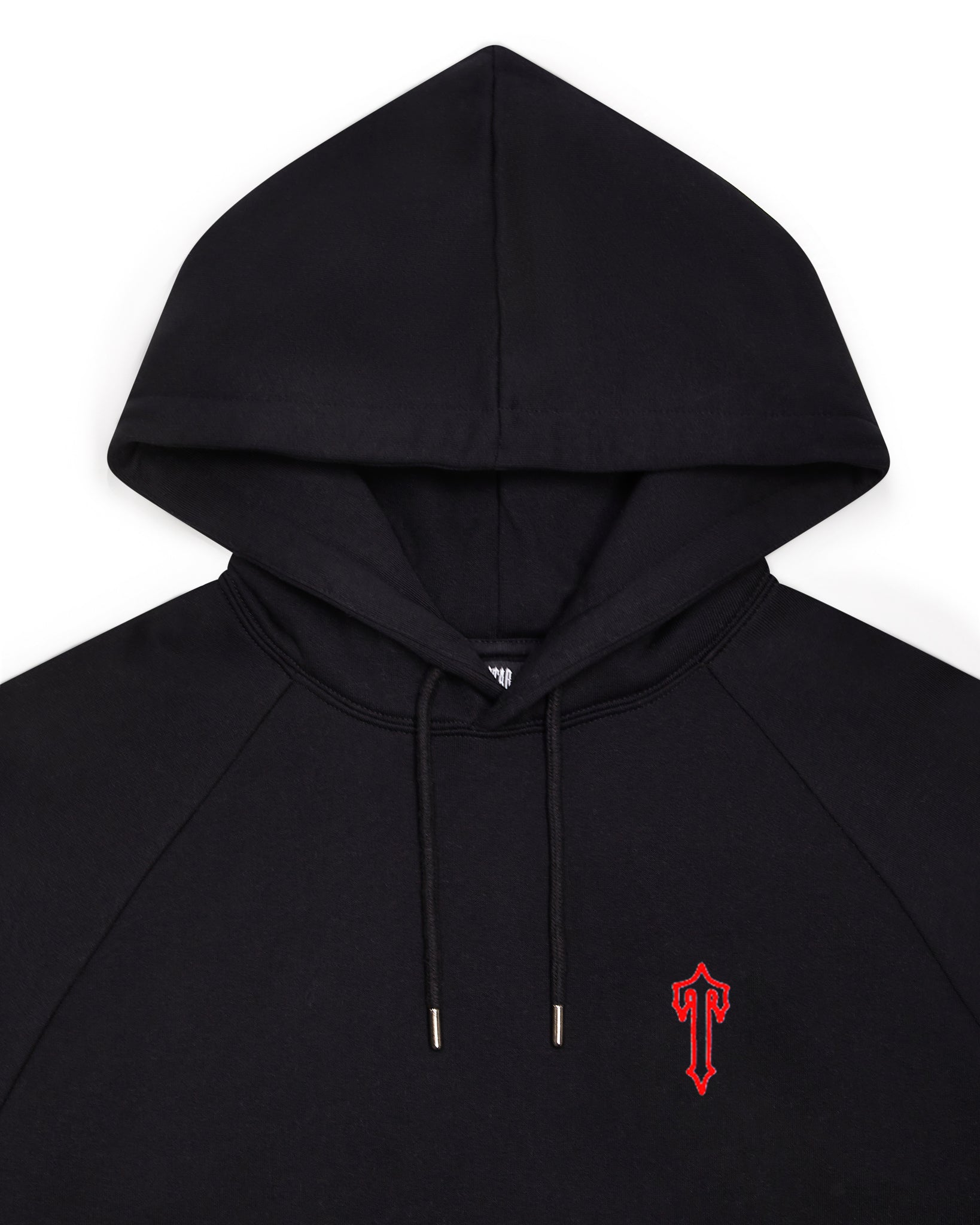 Trapstar Foundation Men's Hoodies Black / Red USA | 01PSQHMCD