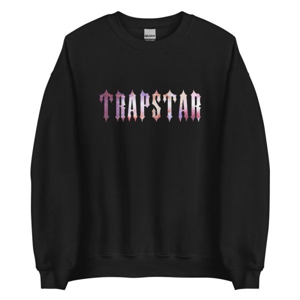 Trapstar Galaxy Men\'s Sweatshirts Black USA | 26IGLCVBQ