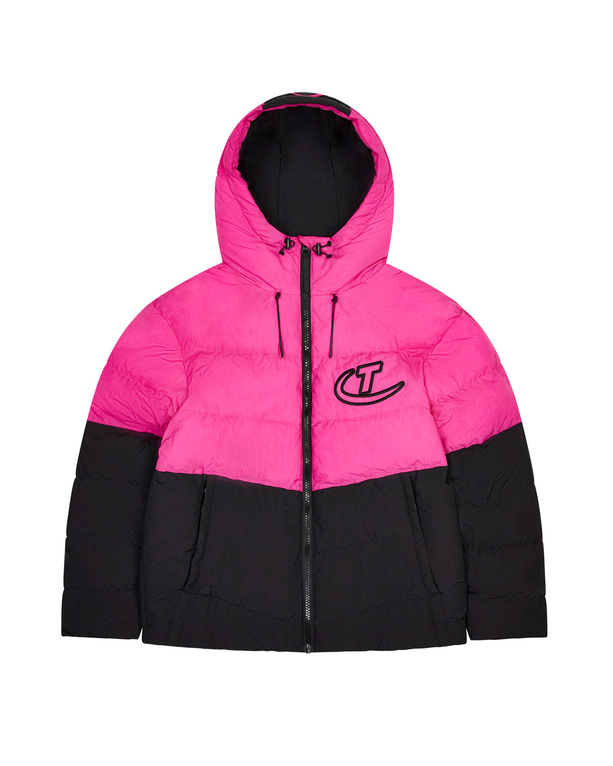 Trapstar Hyperdrive Hooded Men\'s Puffer Jackets Black / Pink USA | 79MEINWKS