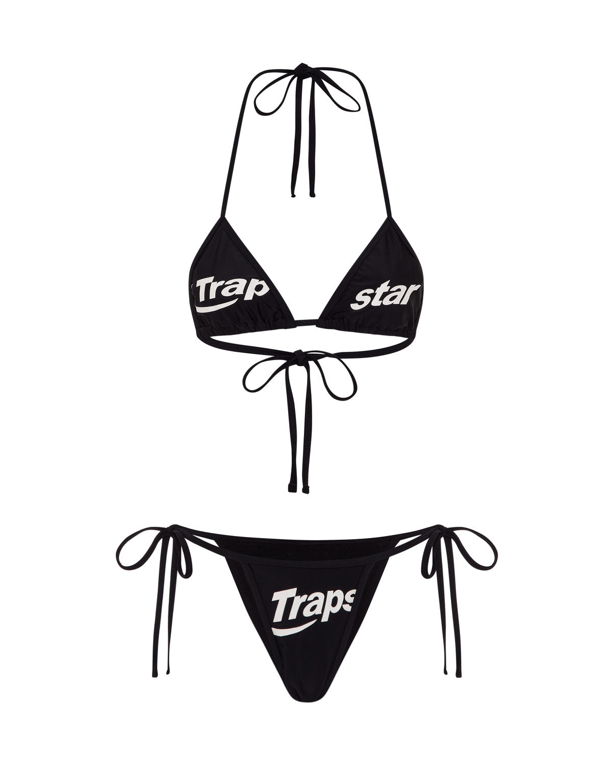 Trapstar Hyperdrive Tie Side Women's Bikini Bottoms Black USA | 17XODWCYZ