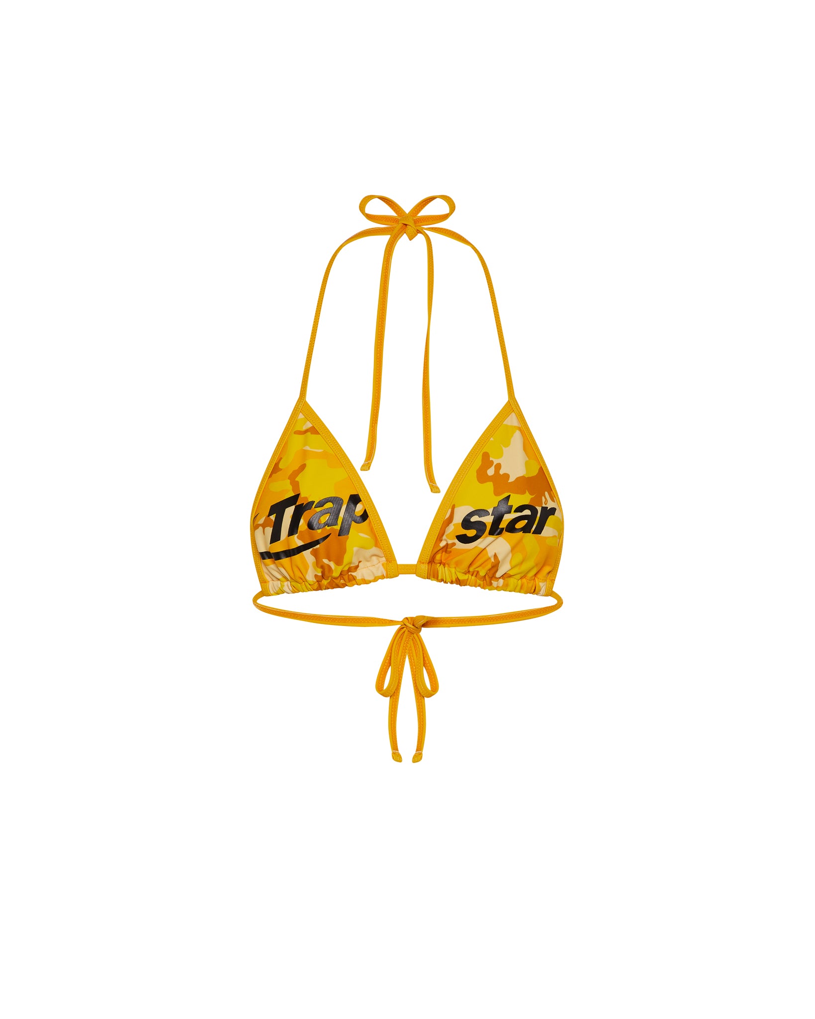 Trapstar Hyperdrive Women\'s Bikini Top Yellow / Camo USA | 06JQAVSCZ