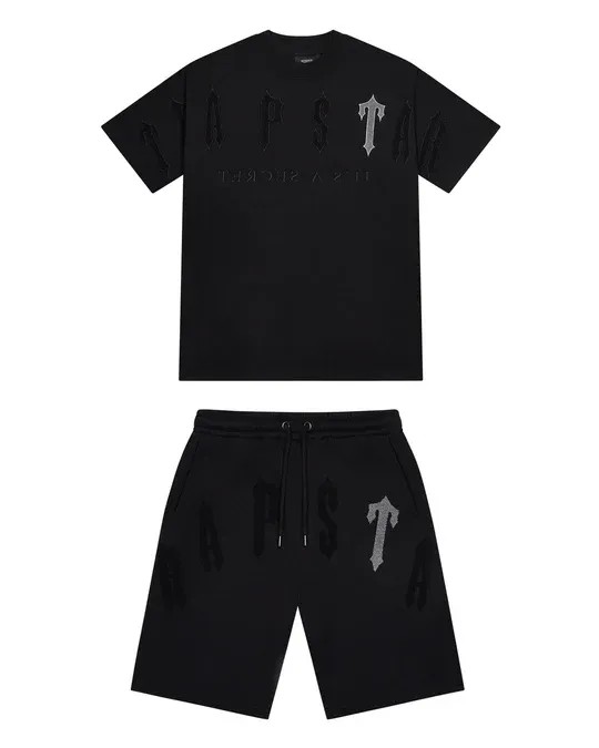 Trapstar Irongate Arch 2.0 Men\'s Short Set Black USA | 49BPDEJLO