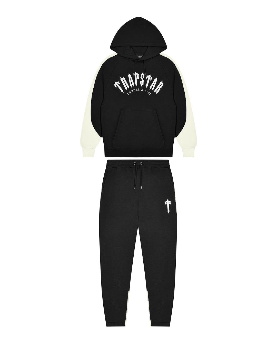 Trapstar Irongate Arch Panel Men\'s Tracksuits Black / Cream USA | 68WUVJMHY