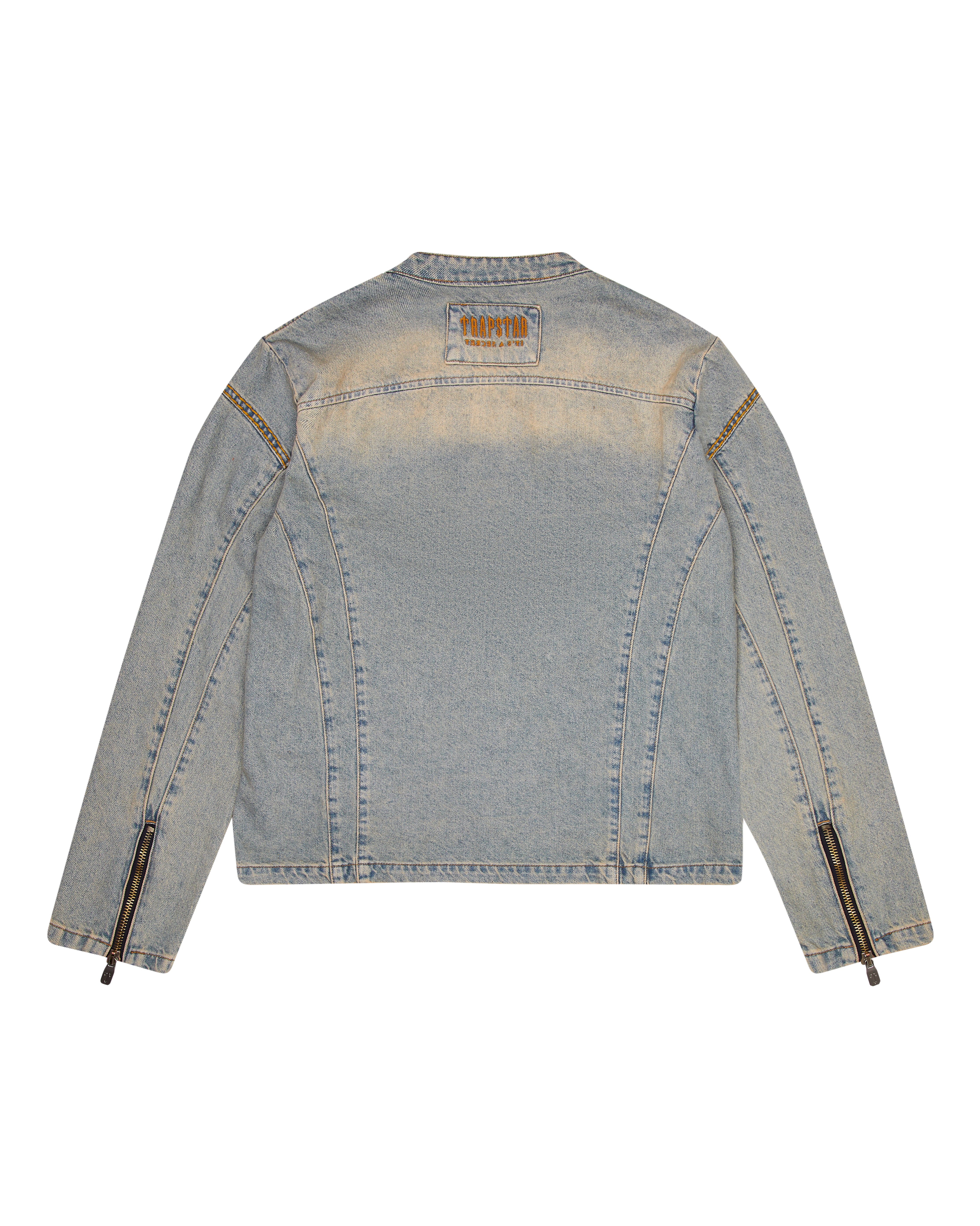 Trapstar Irongate Denim Motocross Men's Jackets Blue USA | 50NPULWCI