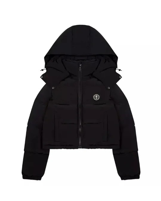 Trapstar Irongate Hooded Women\'s Jackets Black USA | 52UCDHGFE