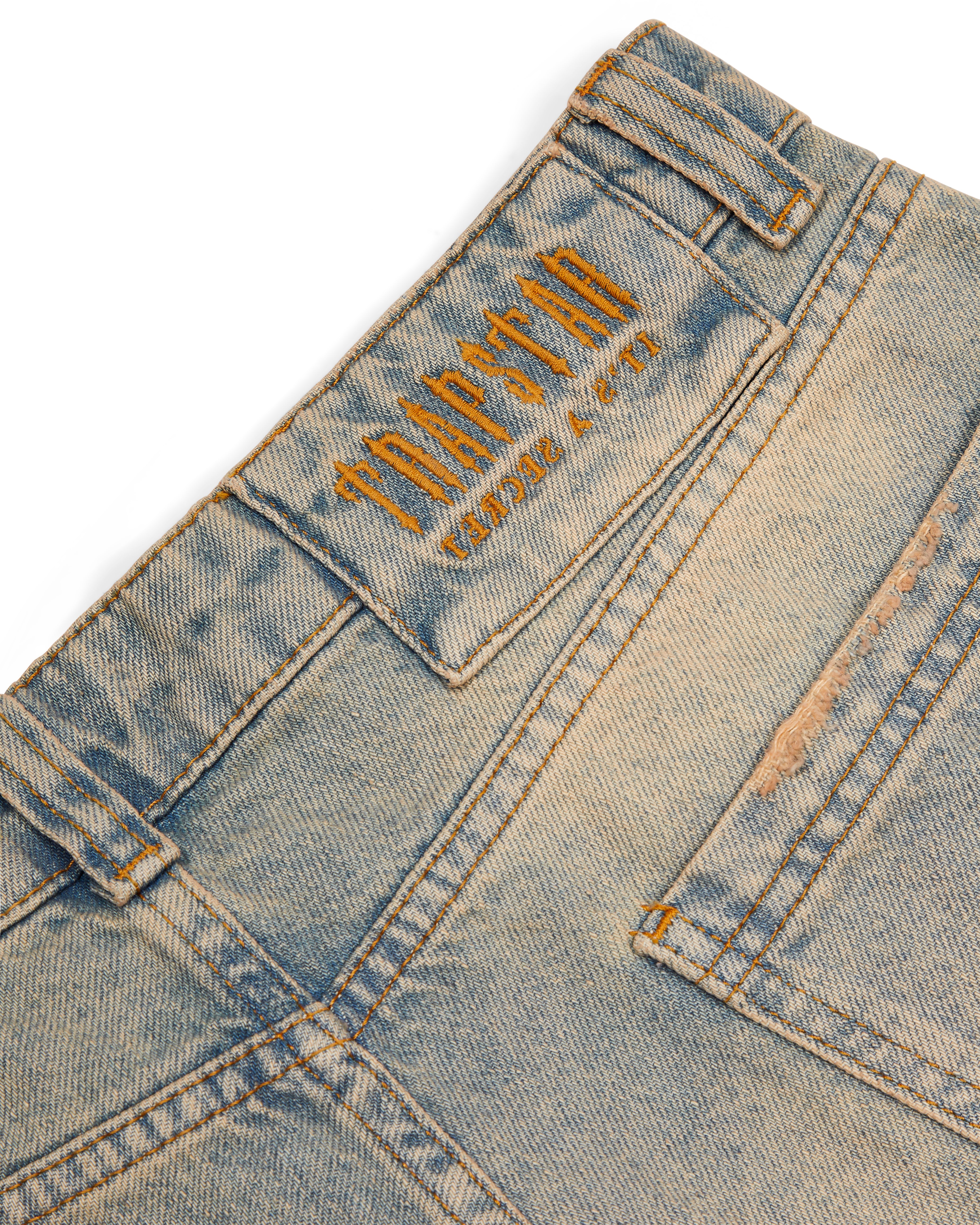 Trapstar Irongate Panel Denim Women's Jeans Blue USA | 43EFCRYTP