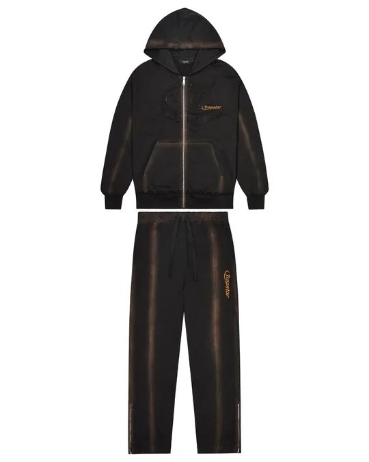 Trapstar Irongate Rivet 2.0 Men\'s Tracksuits Black Brown USA | 06DUCVSFO