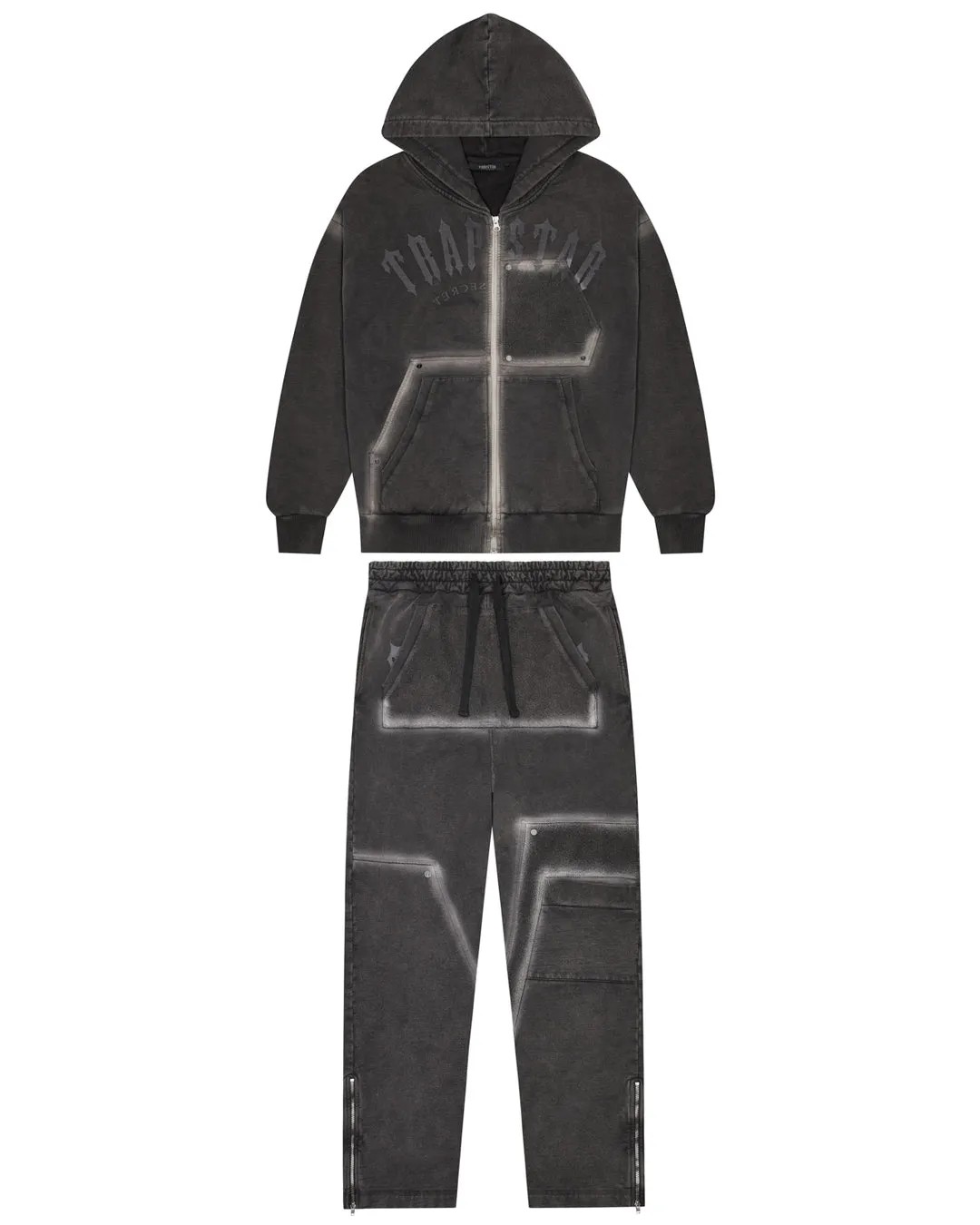 Trapstar Irongate Rivet 2.0 Men\'s Tracksuits Black USA | 27MWIATRP