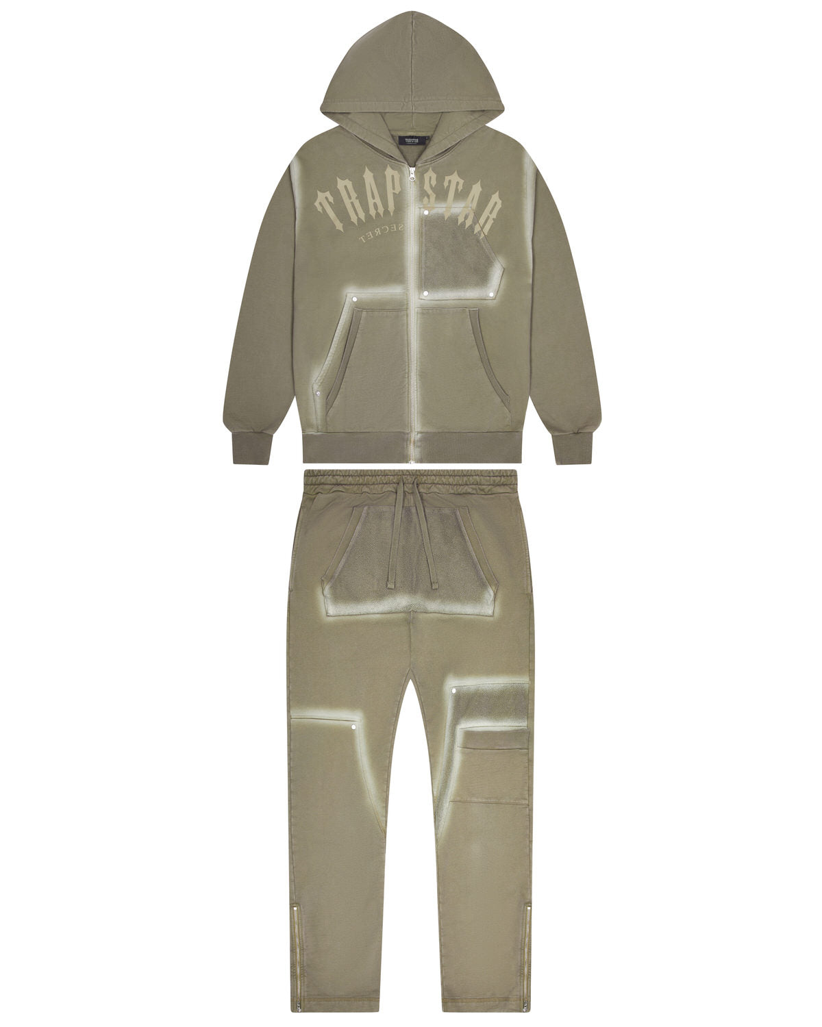 Trapstar Irongate Rivet 2.0 Men\'s Tracksuits Olive USA | 93UGRQCNL