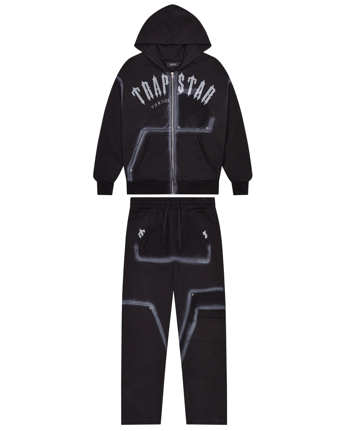 Trapstar Irongate Rivet 2.0 - Blackstorm Edition Men\'s Tracksuits Black USA | 64JGPQXDC