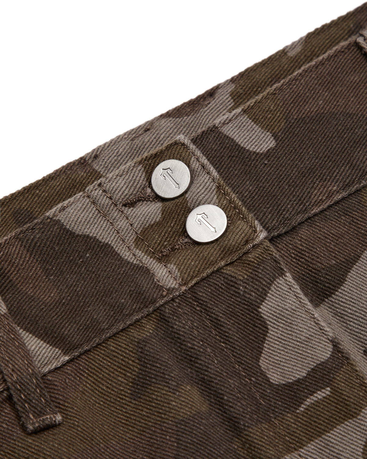 Trapstar Irongate T Denim Zip Detail Mini Women's Skirts Brown Camo USA | 78PBLUKZN