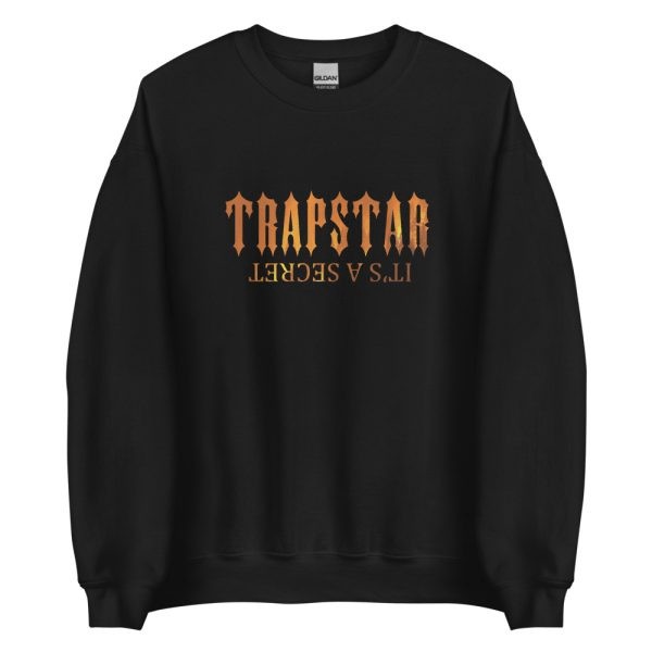 Trapstar It’s A Secret Fire Men\'s Sweatshirts Black USA | 03FOBAZNE