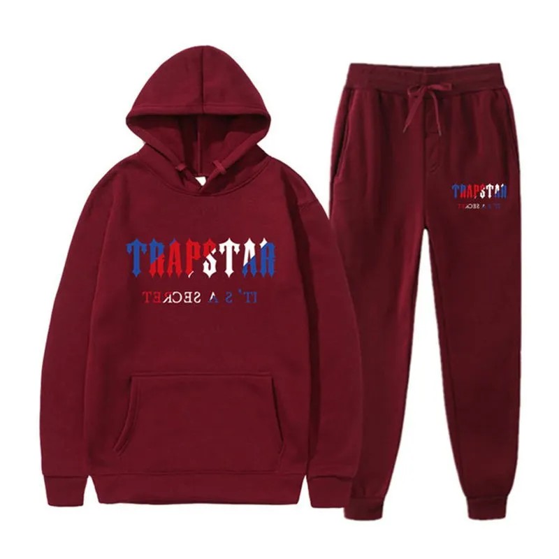 Trapstar It’s A Secret Men\'s Tracksuits Burgundy USA | 48ADRHCGZ