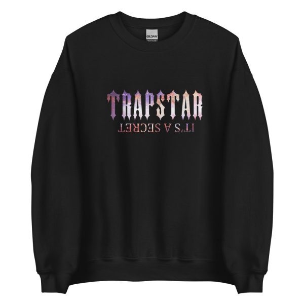 Trapstar It’s a secret Galaxy Men\'s Sweatshirts Black USA | 16YCZDOLX