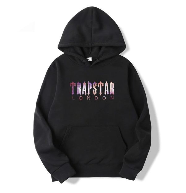 Trapstar London Galaxy Men\'s Hoodies Black USA | 75TXDPFHK