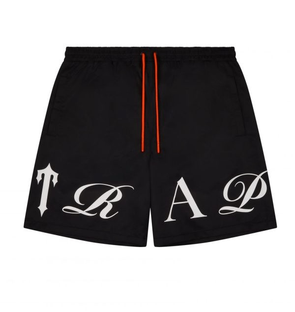 Trapstar London Script Swimming Men\'s Shorts Black USA | 45OLPIWXC