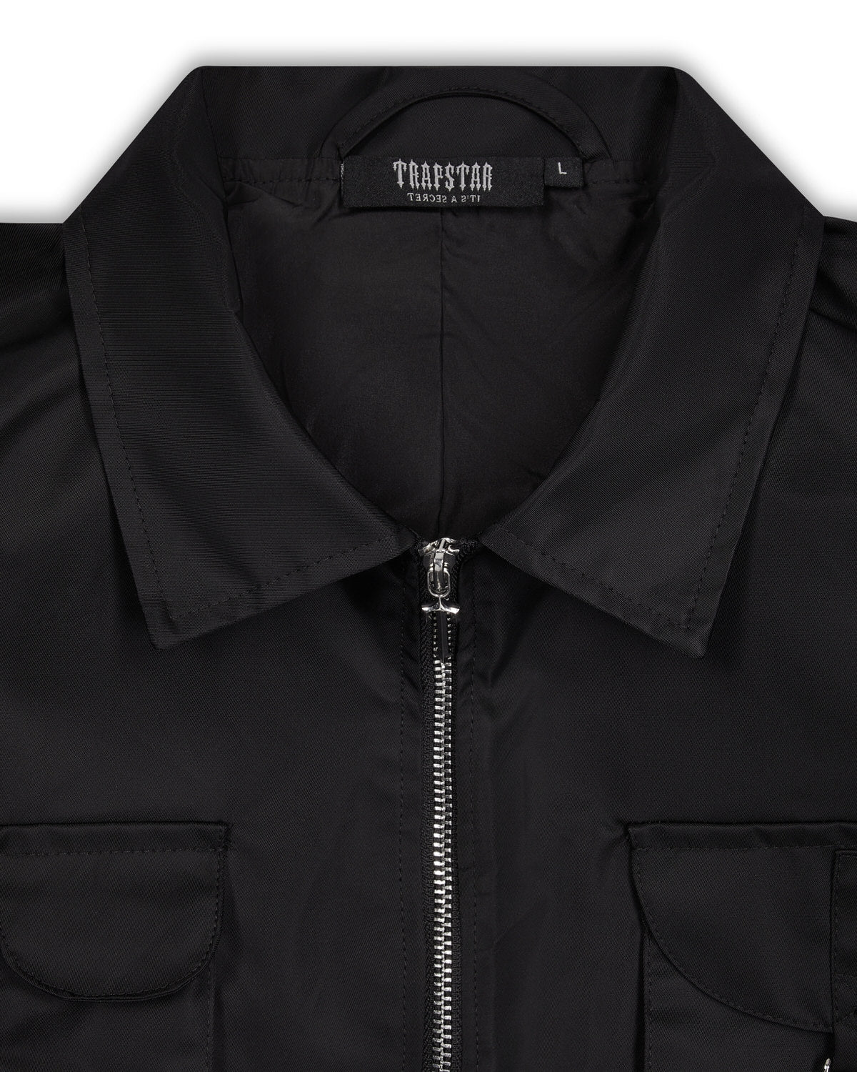 Trapstar Nylon Twill Coach Men's Jackets Black USA | 26SNRAUVH