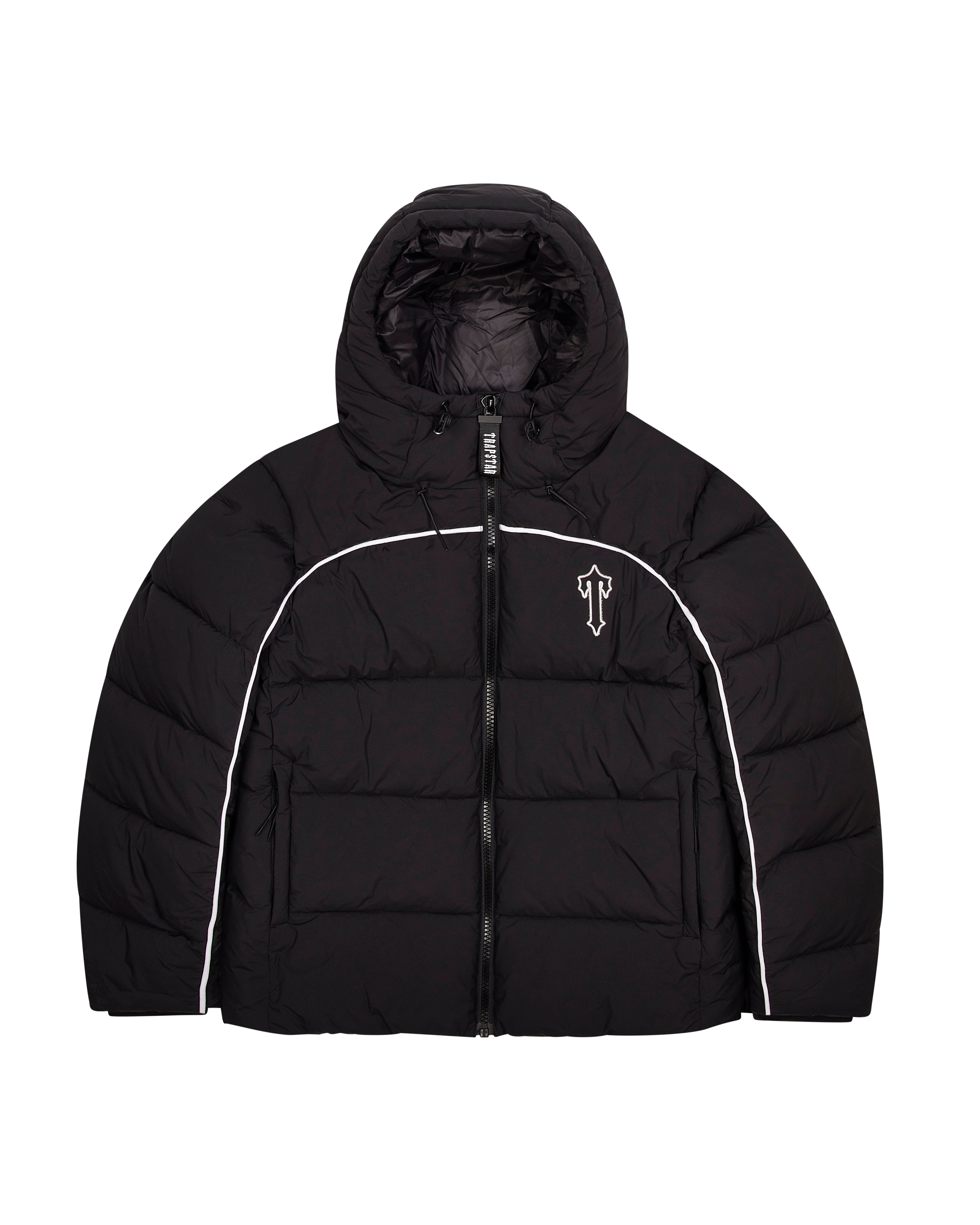 Trapstar PRE ORDER Irongate Arch Men\'s Puffer Jackets Black / White USA | 72WAGRELQ