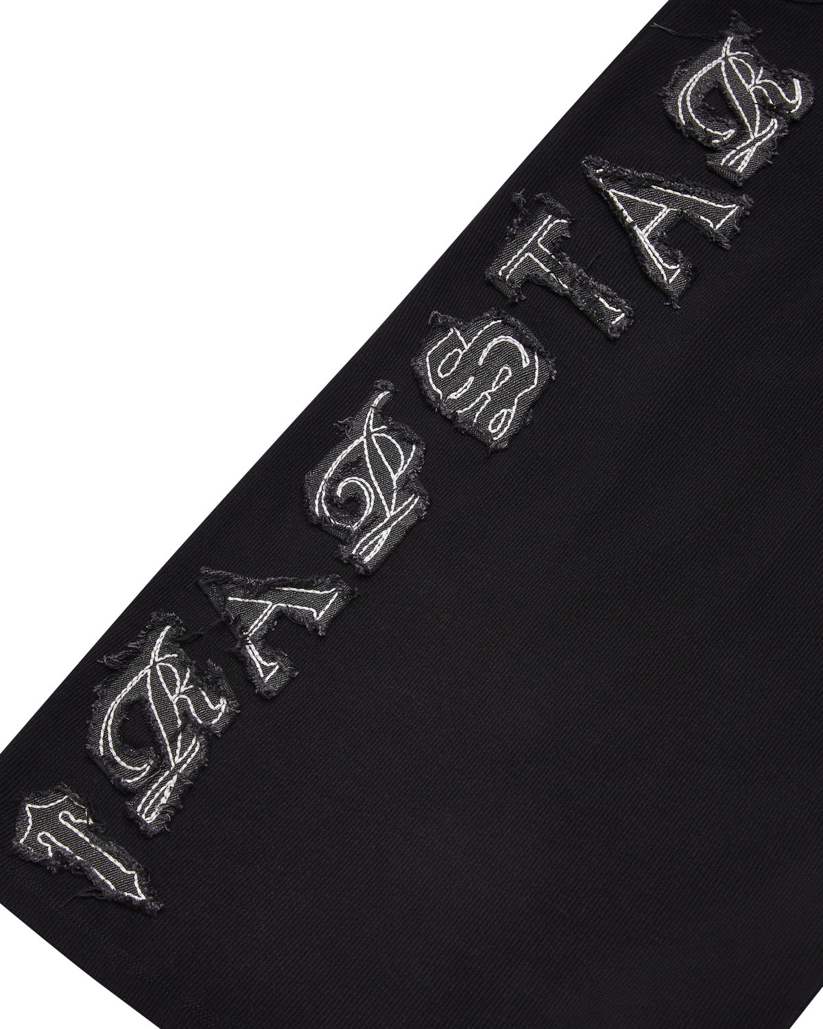 Trapstar Script Denim Applique Tank Women's Dress Black USA | 48ZTLFCEU