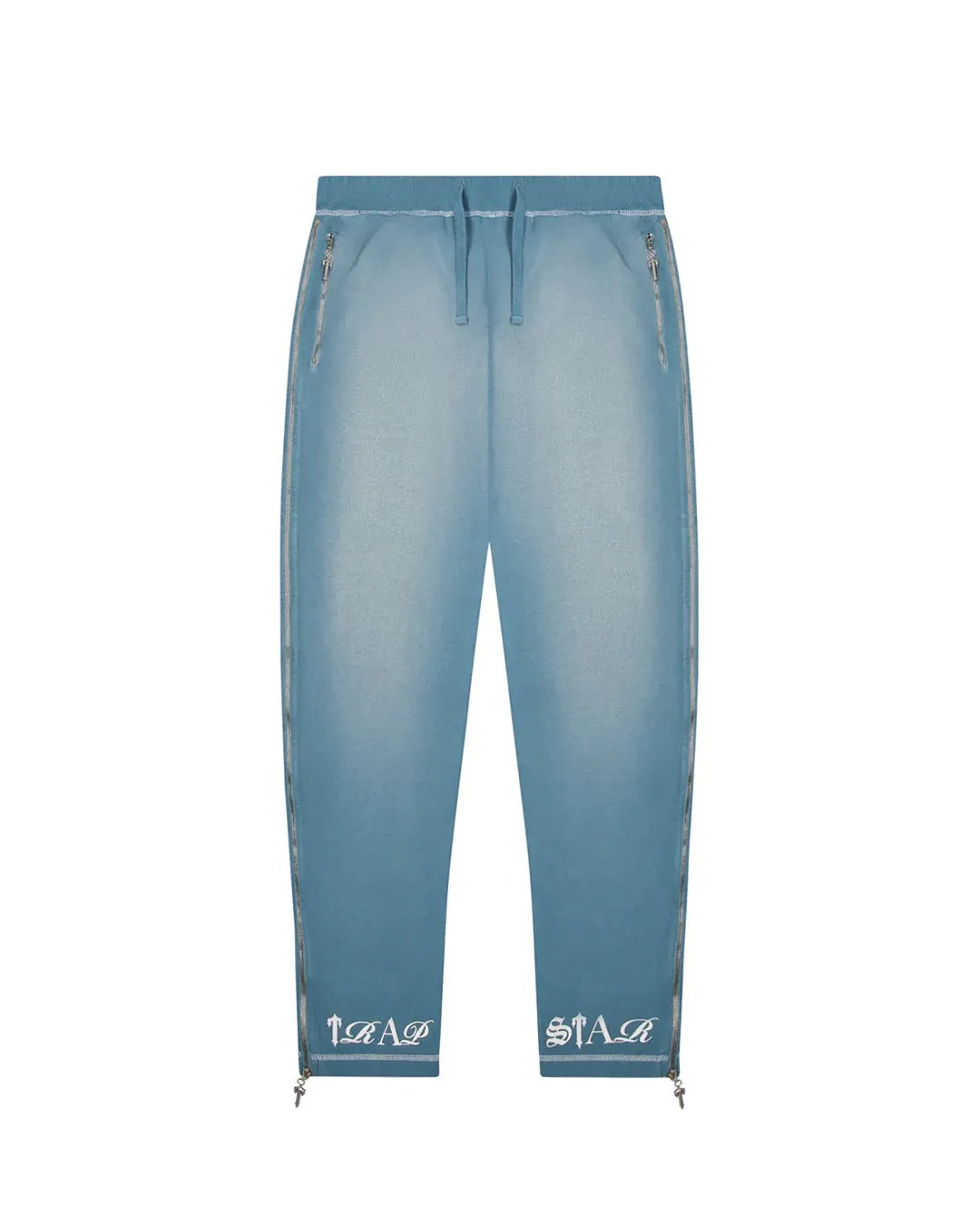 Trapstar Script Men\'s Sweatpants Light Denim Wash USA | 37LEDYQWT