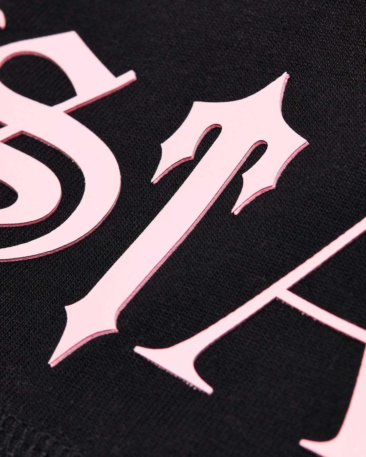 Trapstar Script Men's T-Shirts Black / Pink USA | 74KXWPITC