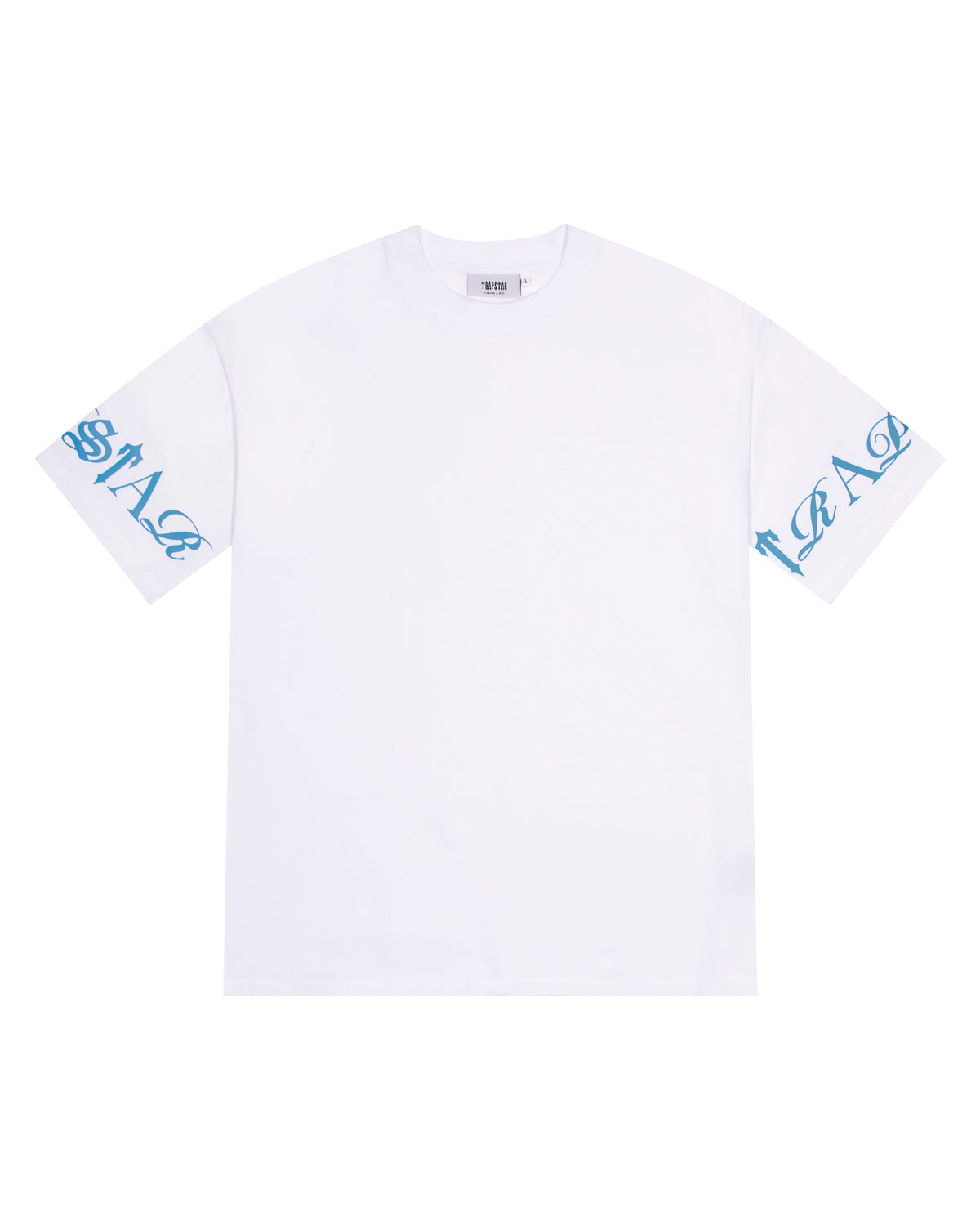 Trapstar Script Men\'s T-Shirts White / Blue USA | 46ENVJUIS