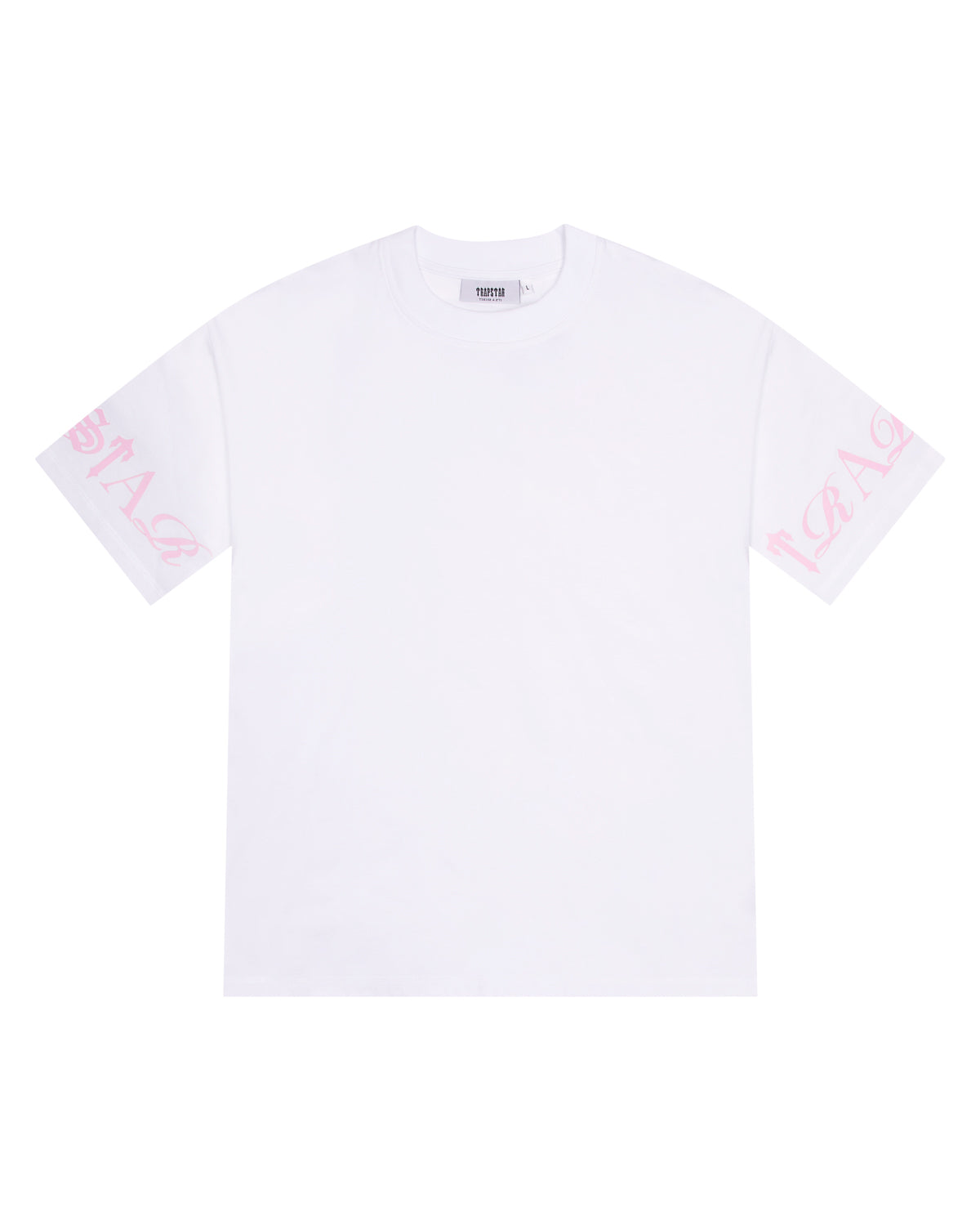 Trapstar Script Men\'s T-Shirts White / Pink USA | 02FXTQRVO