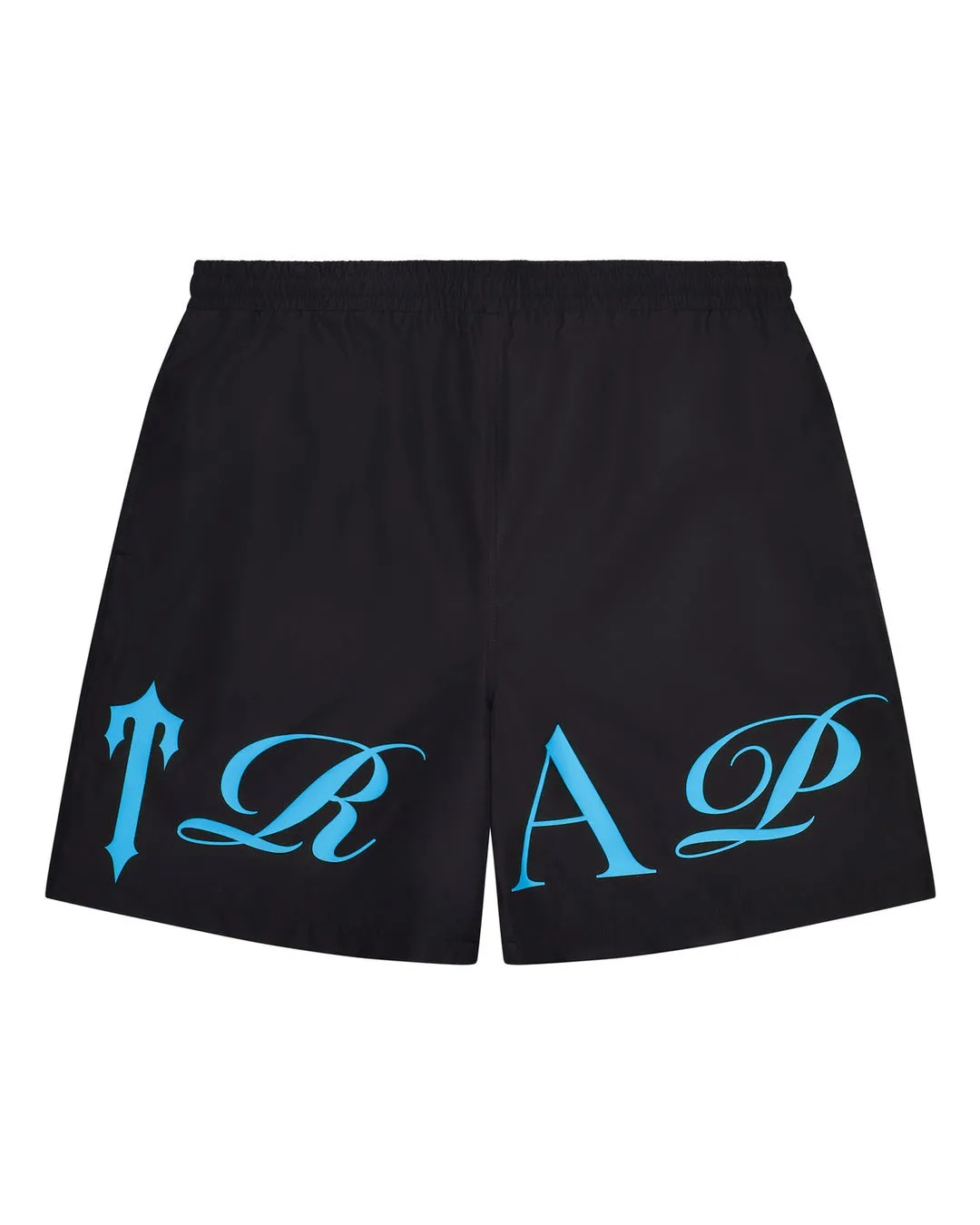 Trapstar Script Shell Men\'s Shorts Black / Blue USA | 60QUJPVXD