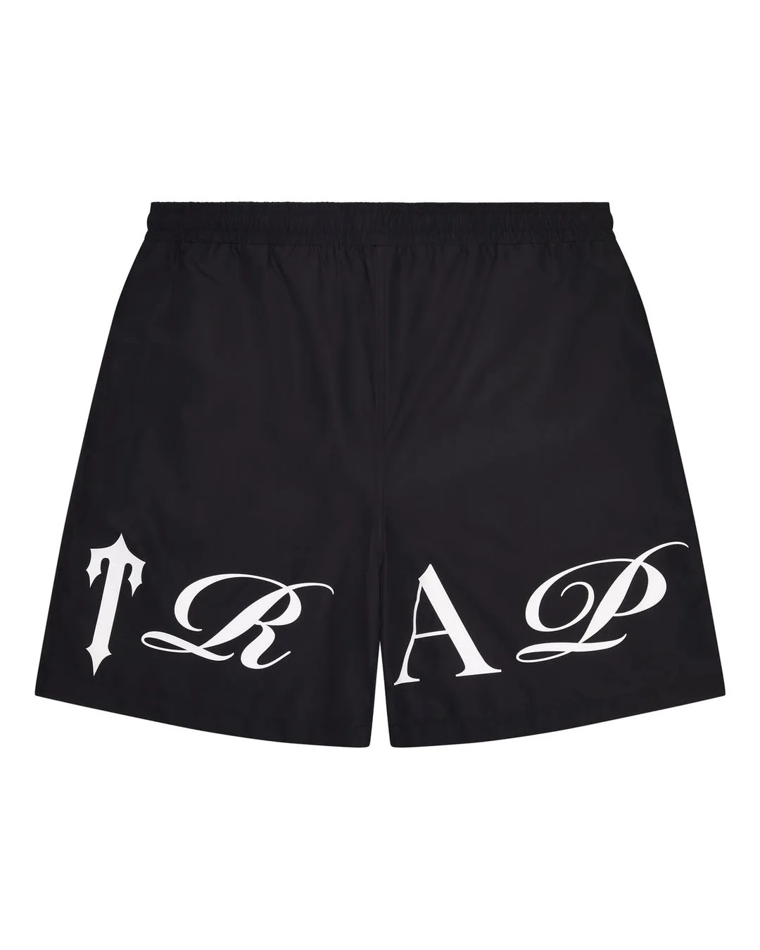 Trapstar Script Shell Men\'s Shorts Black / White USA | 62ORSNKMD