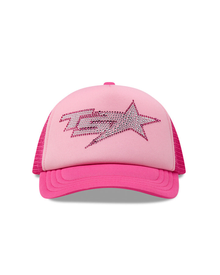 Trapstar TS Star Diamante Trucker Women\'s Hats Pink USA | 30PZHCAYU