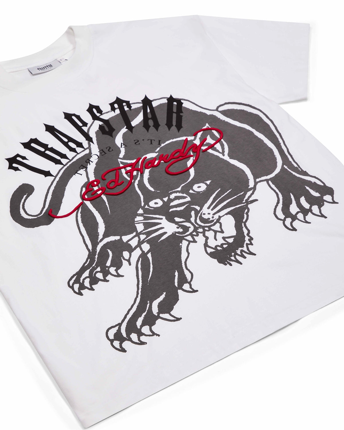 Trapstar X Ed Hardy Arch Men's T-Shirts White USA | 71VCTXMQD