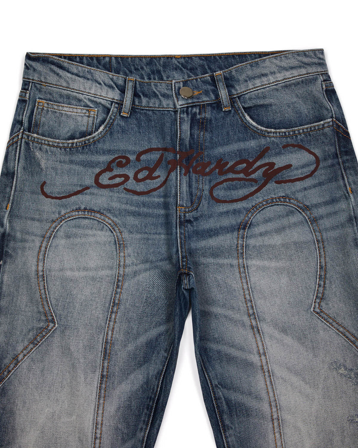 Trapstar x Ed Hardy Denim Men's Jeans Blue USA | 03OMGHJLA