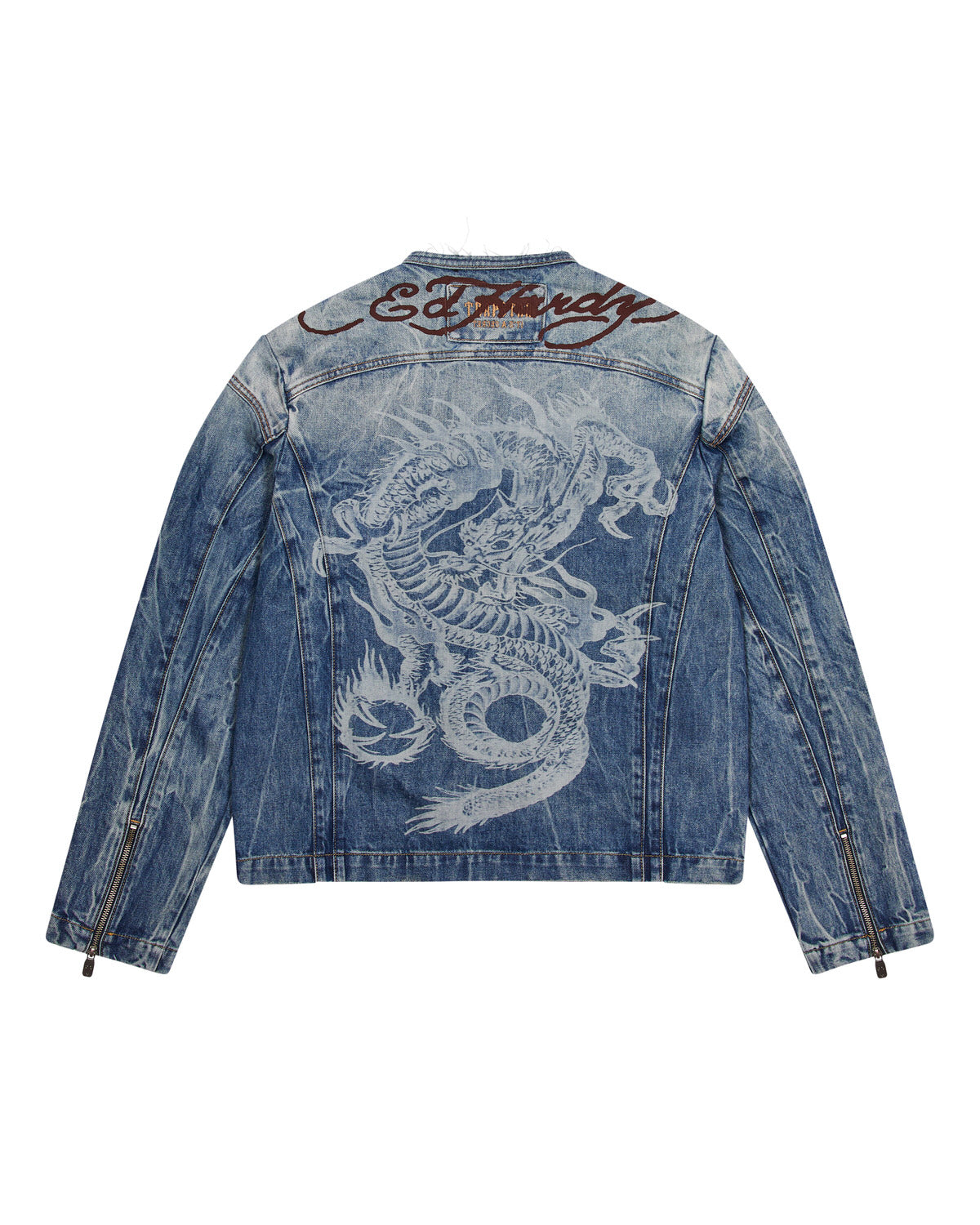 Trapstar x Ed Hardy Denim Men\'s Jackets Blue USA | 15DCYVUJI