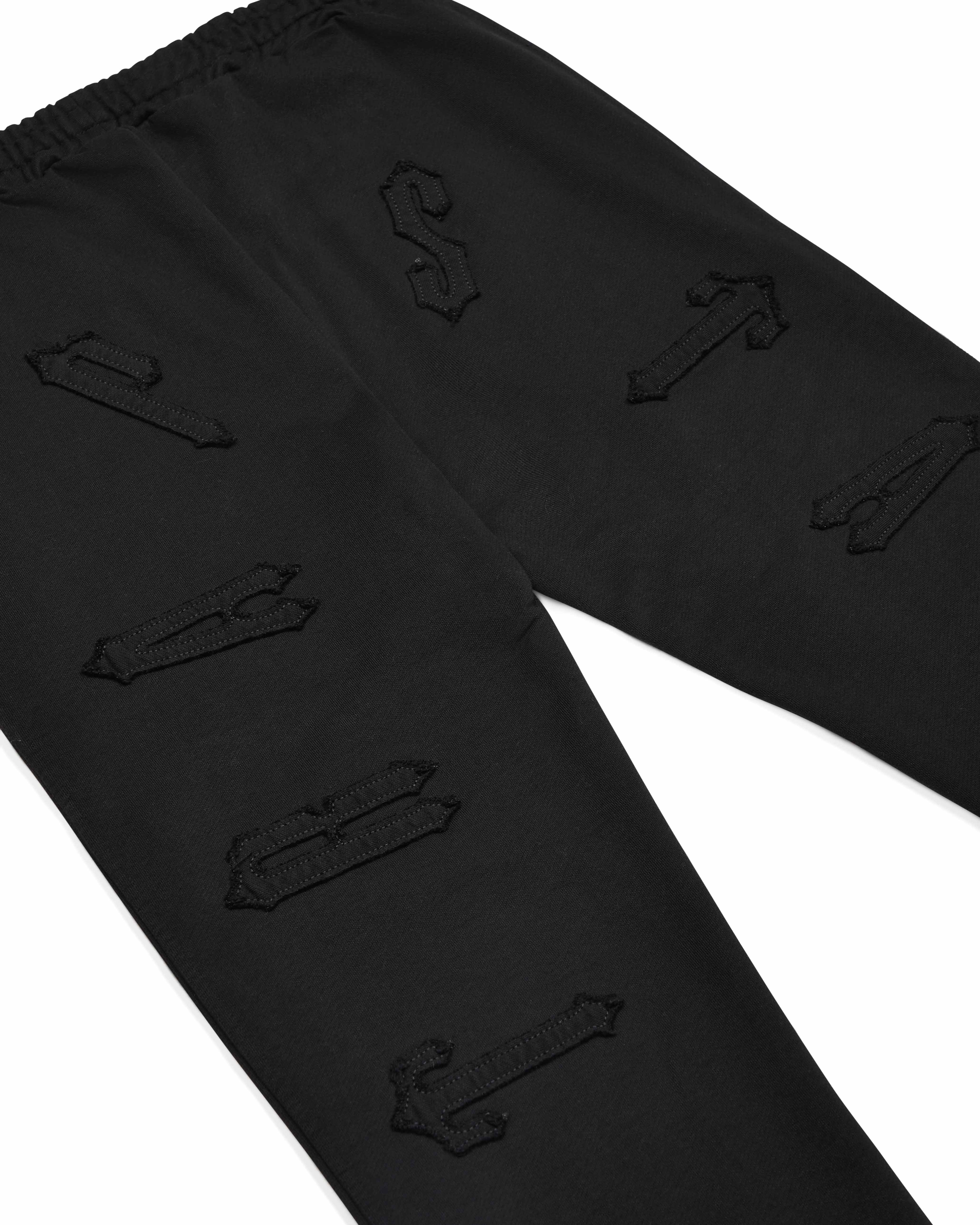 Trapstar x Ed Hardy Irongate Patchwork Men's Sweatpants Black USA | 70YJAPIQN