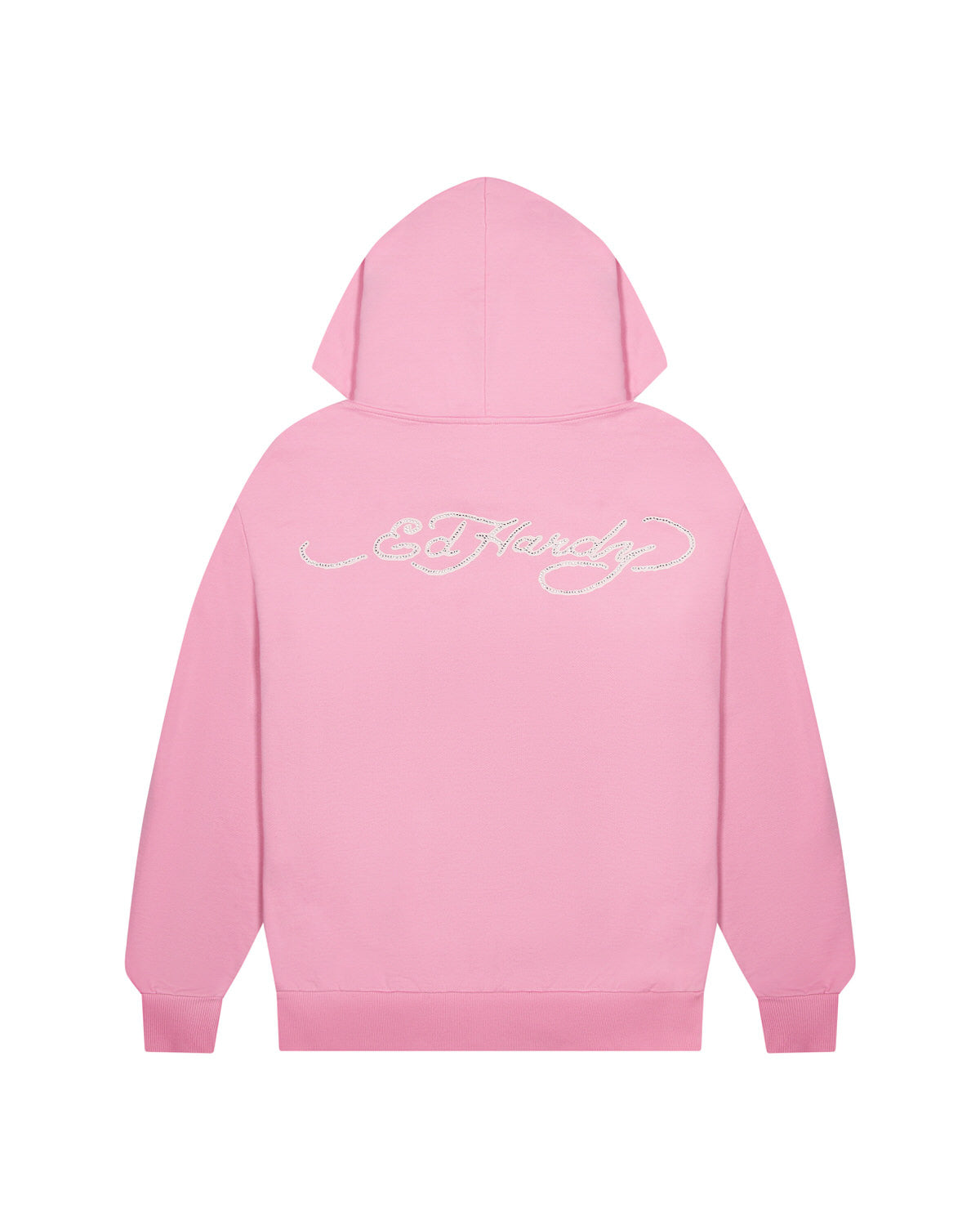 Trapstar x Ed Hardy Irongate Zip Through Men's Hoodies Pink USA | 59QBUVYKW